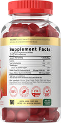 Carlyle Vitamin D3 + B12 Gummies label close-up highlighting non-GMO and gluten-free claims