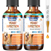 Carmelie yeast relief liquid bottle for gentle daily dog care