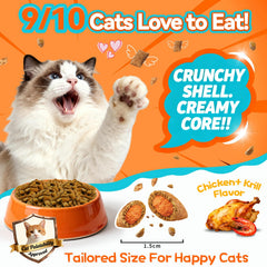 Carmelie chicken and krill flavor chews appeal to picky eaters.