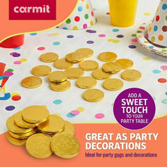 Carmit Gold coins used for dreidel prizes and party favors.