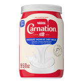 Carnation Instant Nonfat Dry Milk packaging ideal for pantry storage