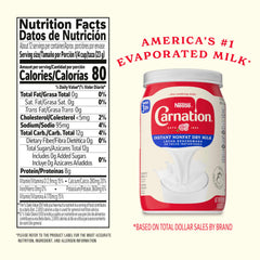 Close-up of Carnation milk powder for versatile baking use and texture