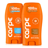 Carpe Coconut Vanilla packaging shows premium design for all-day protection.