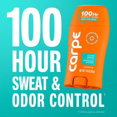 Carpe quick-drying clear formula on skin during wear