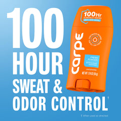 Close-up of Carpe skin-care formula illustrating quick-dry, clear finish.