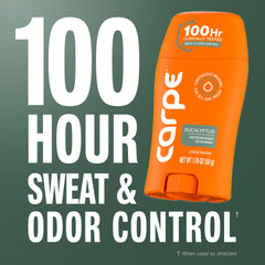 Carpe quick-drying underarm formula dries clear with no residue.