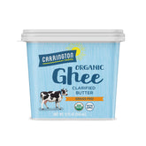 Carrington Farms ghee bottle pour, ideal for high-heat cooking