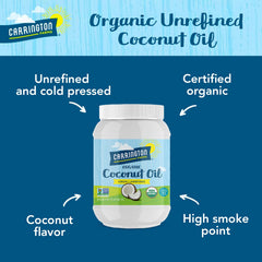 Carrington Farms coconut oil for baking and cooking in a jar.