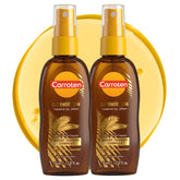 Carroten Intensive Tanning Oil Spray bottle delivers silky hydration for a sun-kissed glow.