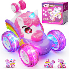 Carsky Unicorn RC car side view with vibrant colors for engaging play