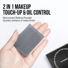 CARSLAN compact blotting pack with mirror for easy on-the-go use.