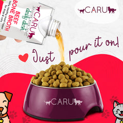 Close-up of Caru Daily Dish ingredients showing human-grade, non-GMO quality