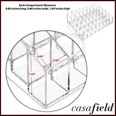 Casafield lip-gloss slot dedicated rows provide easy access to favorites.