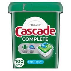 Cascade Complete ActionPacs dishwasher pods deliver powerful cleaning for sparkling dishes.