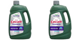 Cascade Platinum Dishwashing Gel bottle pouring with lemon scent for quick, clean dishes