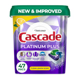 Cascade Platinum Plus ActionPacs Lemon packaging showing easy loading