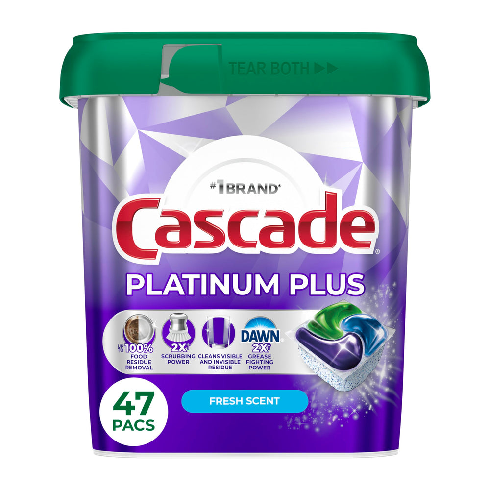 Cascade Platinum Plus ActionPacs pack demonstrates easy dosing for busy kitchens.