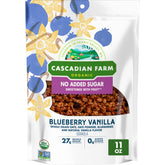 Cascadian Farm Blueberry Vanilla Granola bowl showing crunch and flavor.