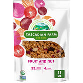 Cascadian Farm Organic Granola packaging front in resealable pouch for freshness.