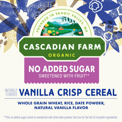 Cascadian Farm Vanilla Crisp cereal over yogurt for crunch