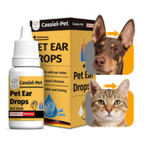 Cassiel pet gouttes auriculaires en bouteille, utilisation facile.