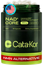 Cata-Kor NAD Core bottle front shows clear labeling for easy daily NAD+ support.