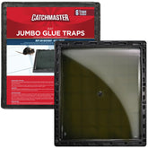 Catchmaster Jumbo Glue Traps 6Pk ready to capture rodents along walls indoors.