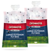 Catchmaster Pro outdoor fly trap with lid closed showing mess-free disposal.