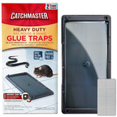 Catchmaster rat and mouse glue trap assembly ready for quick placement and testing.