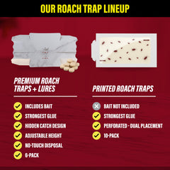 Catchmaster roach trap center bait placement for efficient capture.