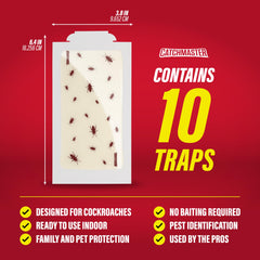 Catchmaster roach trap glue board tunnel-fold design for tight corners
