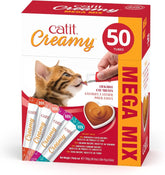 Catit Creamy treat tube close-up, creamy texture for easy hand-feeding