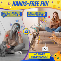 CatPick 360-degree wand spin delivers dynamic motion for curious cats.