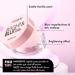 Under-eye area treated with Bright & Blur to reduce creasing and brighten.