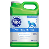 Cat's Pride antibacterial litter bottle pour showing easy handling and odor control