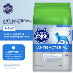 Cat's Pride premium lightweight clumping litter absorbs liquids quickly and forms firm clumps