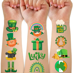 CAVALATAT shamrock tattoo for kids, quick fun party accent and easy removal.