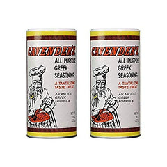 Cavender's Greek Seasoning bottle front view enhances meats and vegetables