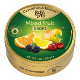 Cavendish & Harvey fruit candy can 200g, assorted drops for sharing