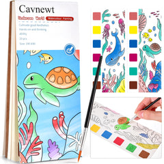 Cavnewt Pocket Watercolor Book cover, portable art companion for travel creativity.
