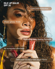 Cay Skin Isle Lip Balm close-up of vanilla brown sugar flavor and subtle tint.