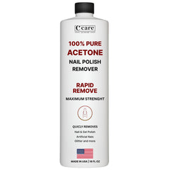 C CARE 100% Pure Acetone bottle for fast polish removal.