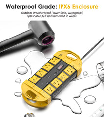 CCCEI waterproof 6 ft extension cord enables versatile outdoor power access.