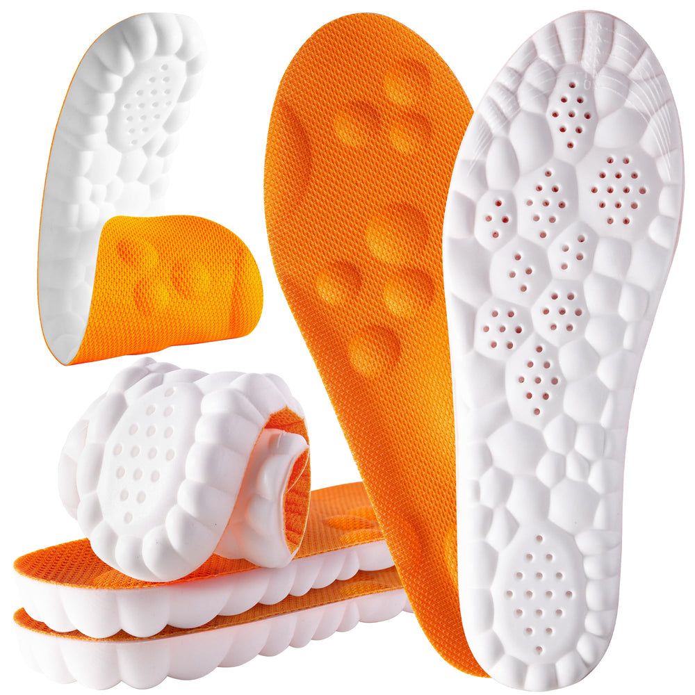 CCOBCHY 4D Cloud Steppers insoles front view showing plush cushioning for multiple shoe types