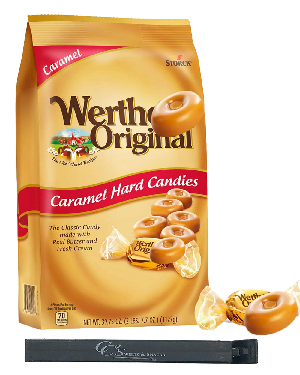 CC's Sweets & Snacks Werther's Original bulk bag preserves freshness.