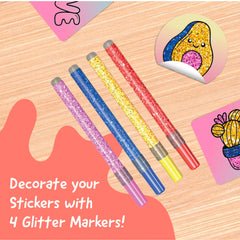 CEACO Hello Blink glitter markers included boost color and shine for stickers.