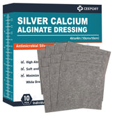 Ceeport Ag 4x4 dressing packaging image shows sterile, individually wrapped patches for easy handling.
