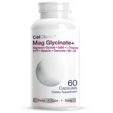 CELCLENE Magnesium Glycinate+ bottle for daily stress support.