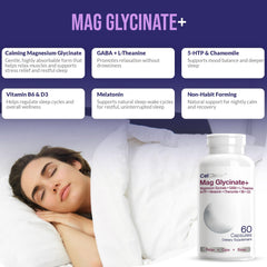CELCLENE Magnesium Glycinate+ label highlights non-GMO and gluten-free features.