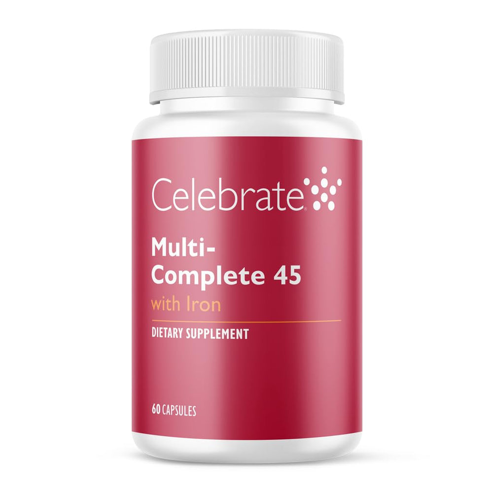 Celebrate Bariatric Supplements Multi-Complete bottle showing the label for daily dosage.